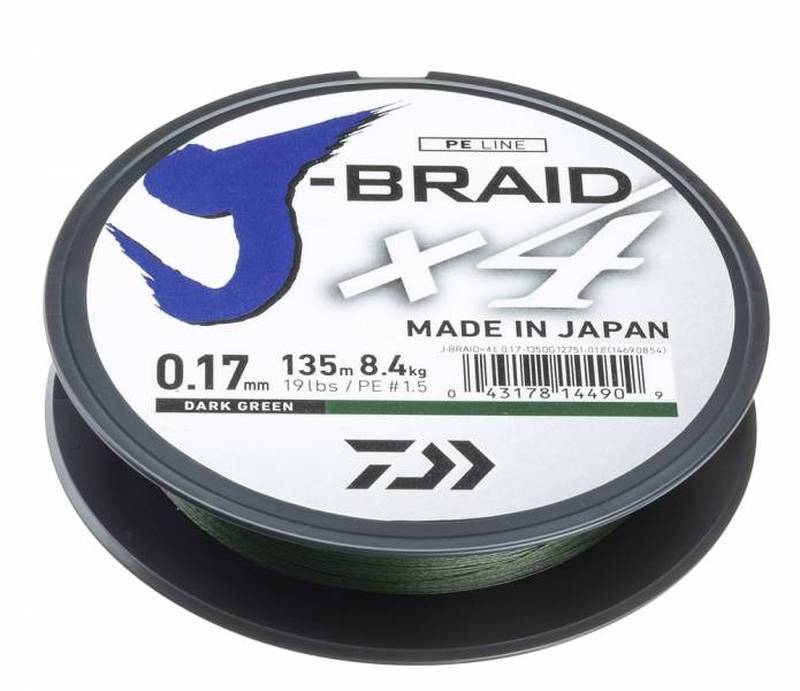 Леска плетеная DAIWA "J-Braid X4", 0.10мм, 270м