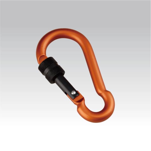 Брелок карабин грушевид. формы с закруч. замком, d 7*70мм