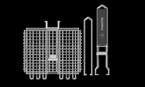 Решетка гриль "объемная" средняя со скл. ручкой