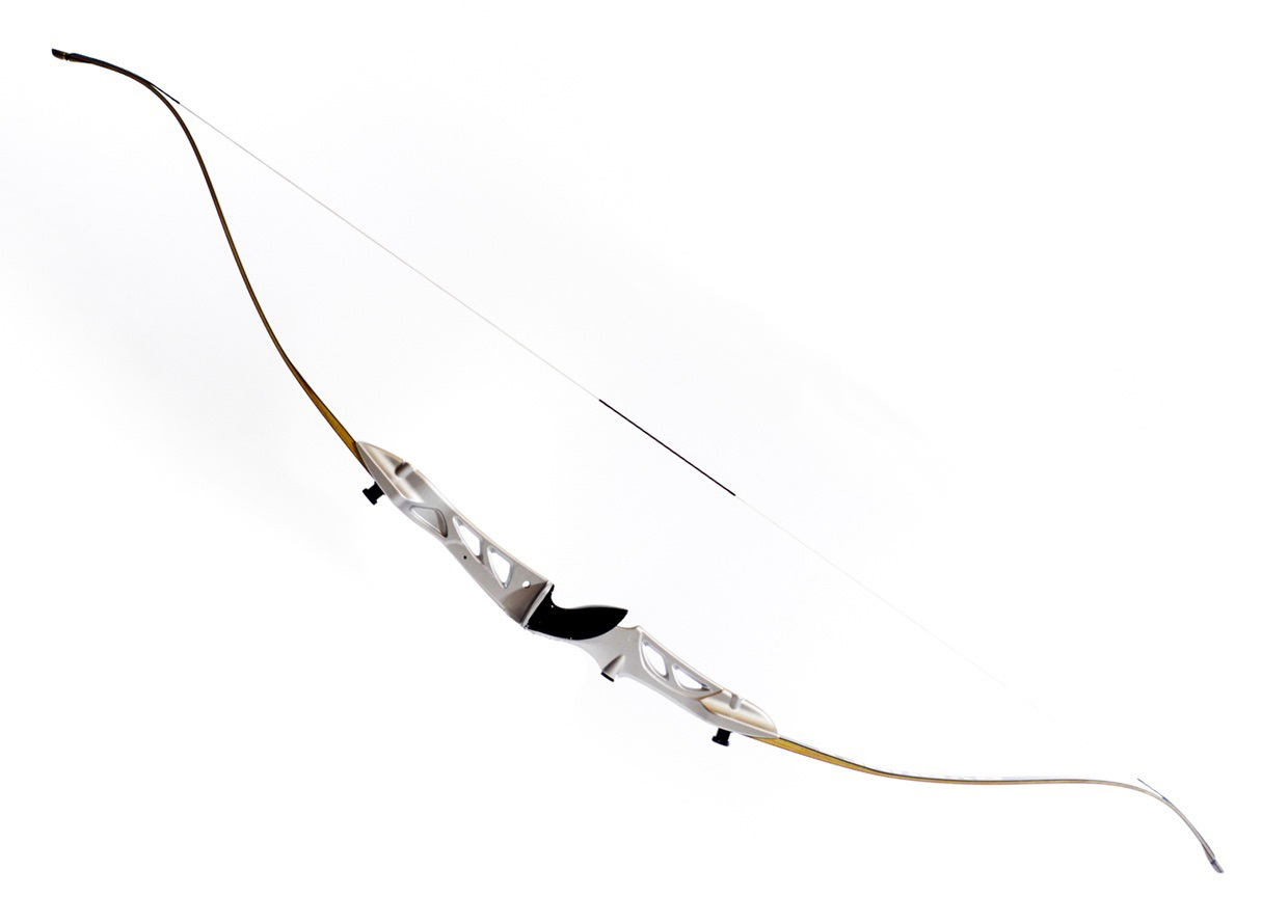 Лук рекурсивный  (Олимпик) 68" 34# (серебристая рукоять, чёрные плечи)