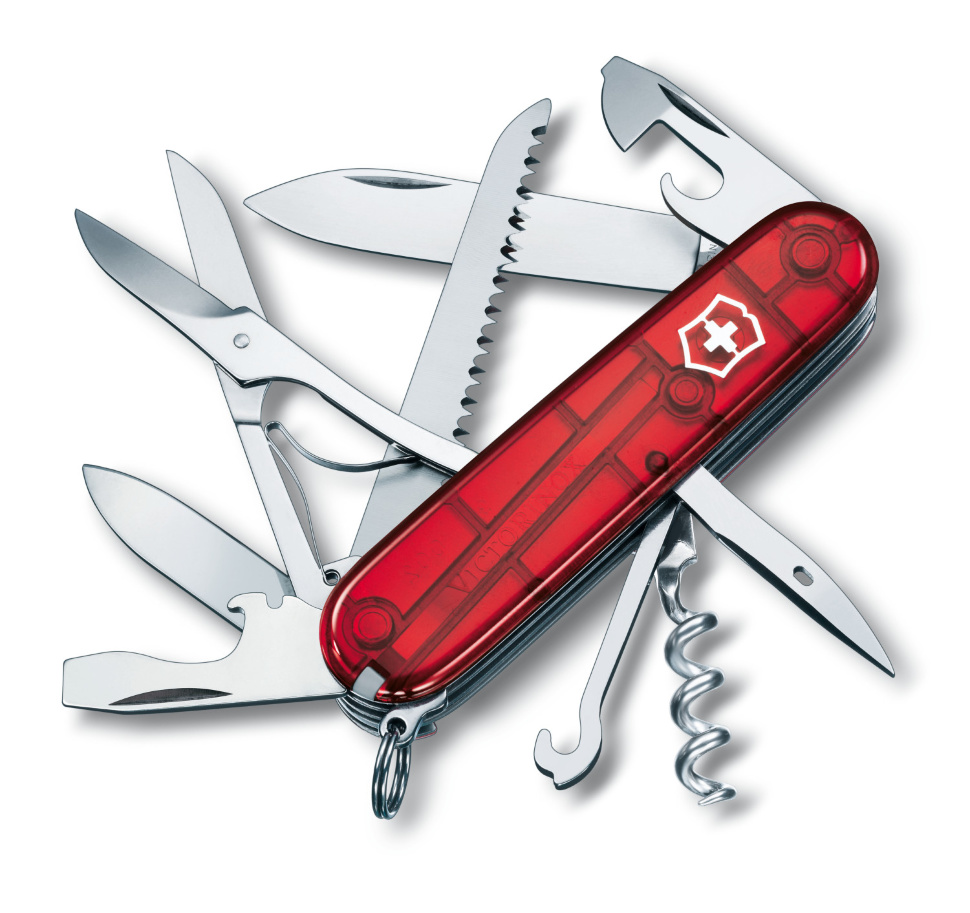 Нож Huntsman полупрозрачный красный